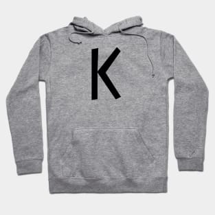 K – Greek Mythology - Black Letter K Hoodie